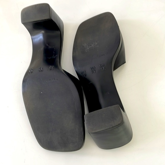 IDEA Ladies Open Toe Mules. Black Sandals. Wider Heel. Size 8. - Picture 14 of 14